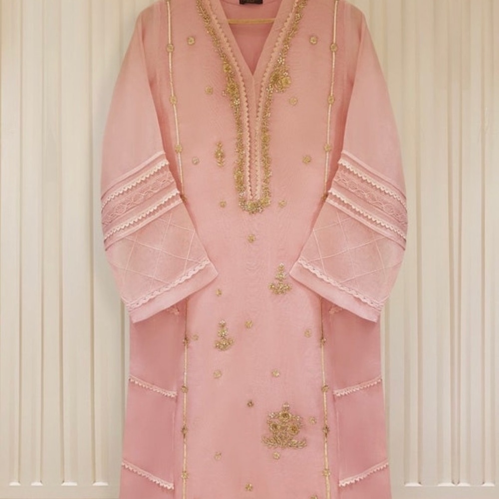 Original Agha Noor cotton net only kameez